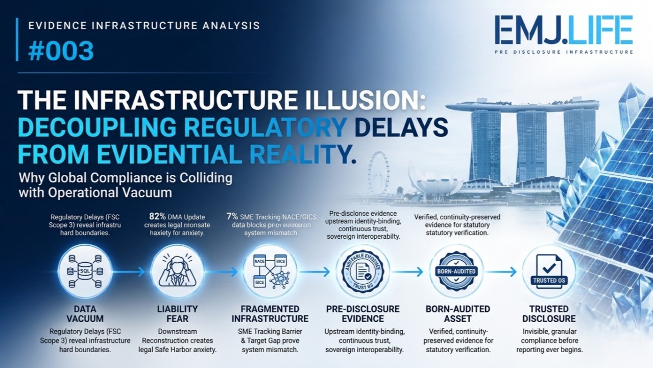 可信度斷裂:企業永續報告正逼近下游揭露極限,Evidence Infrastructure Analysis 003 封面