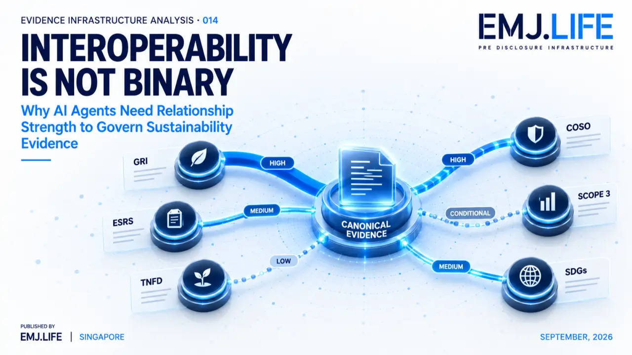 Evidence Infrastructure Analysis 014 cover titled Interoperability Is Not Binary.